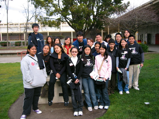 SCTHJP students in Mills HS quad