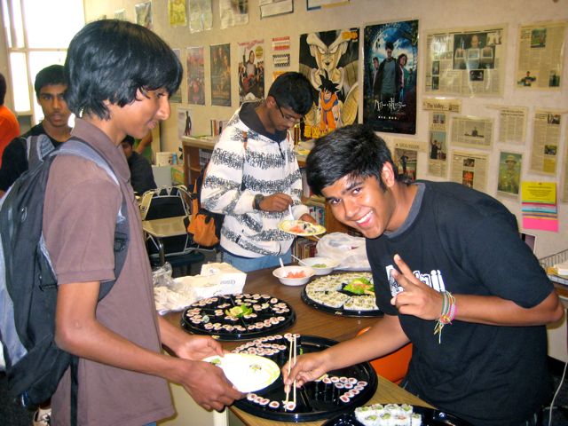 And gets free sushi...